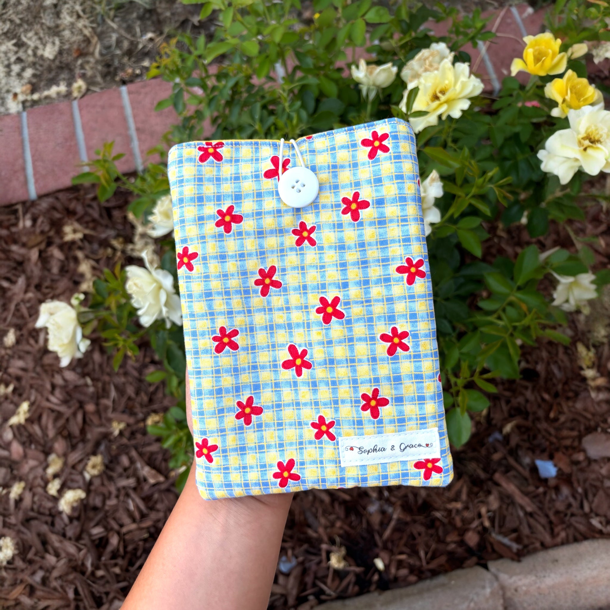 Red Flowers Book/Kindle Sleeve