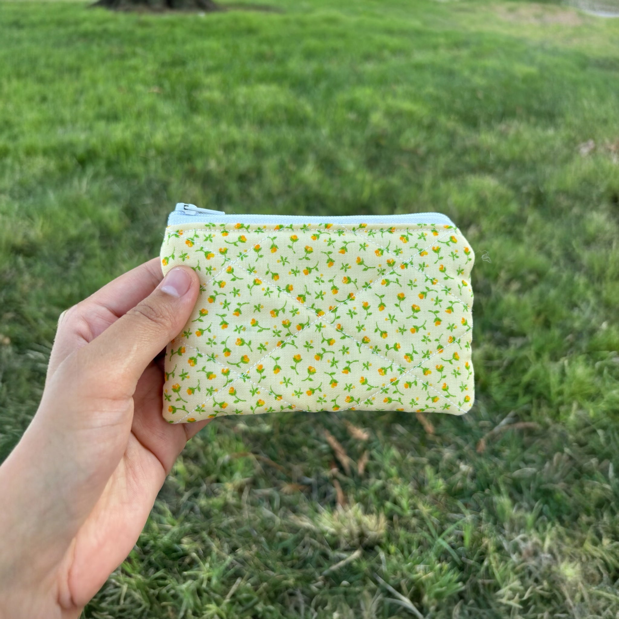 Yellow Flowers Quilted MultiUse Purse
